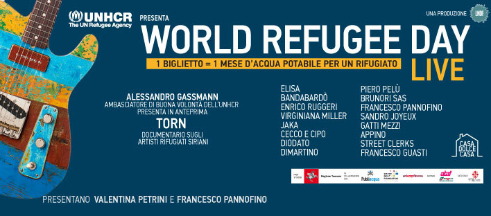 UNHCR: a Firenze grandi artisti sul palco per il World Refugee Day Live