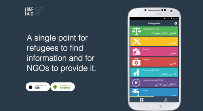 Rufugee aid app, sullo smartphone un'app per rifugiati e migranti