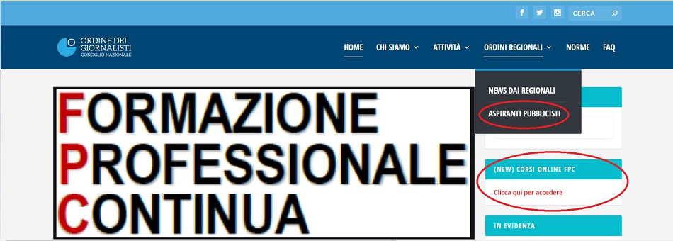 Formazione professionale continua e aspiranti pubblicisti, due nuovi corsi online