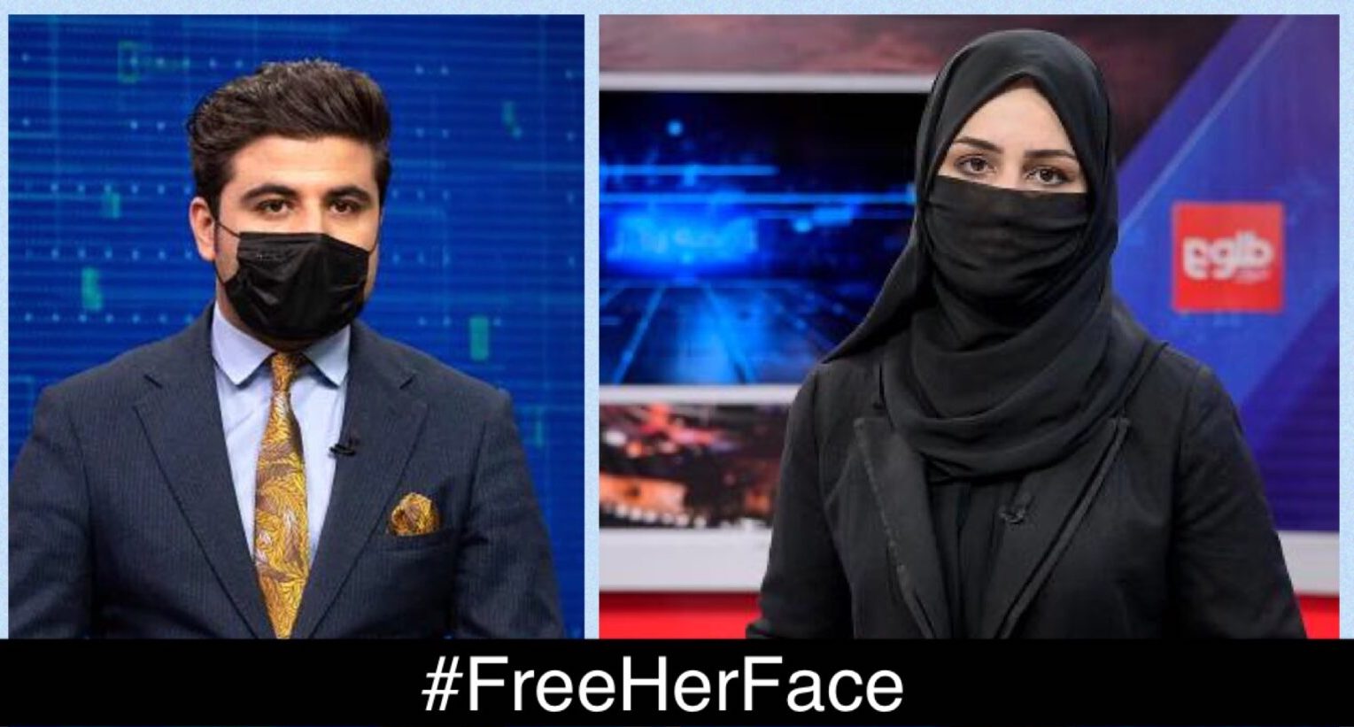 #FreeHerFace la nuova campagna a sostegno delle giornaliste afghane obbligate a coprirsi il volto in Tv