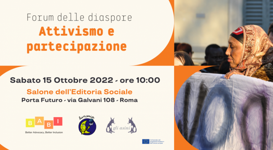 15 ottobre, Forum delle diaspore. Attivismo e partecipazione