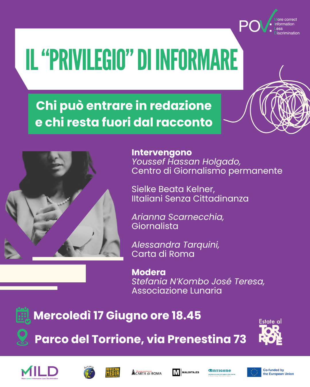 Il privilegio di informare: talk all' Estate al Torrione a Roma il 17 giugno